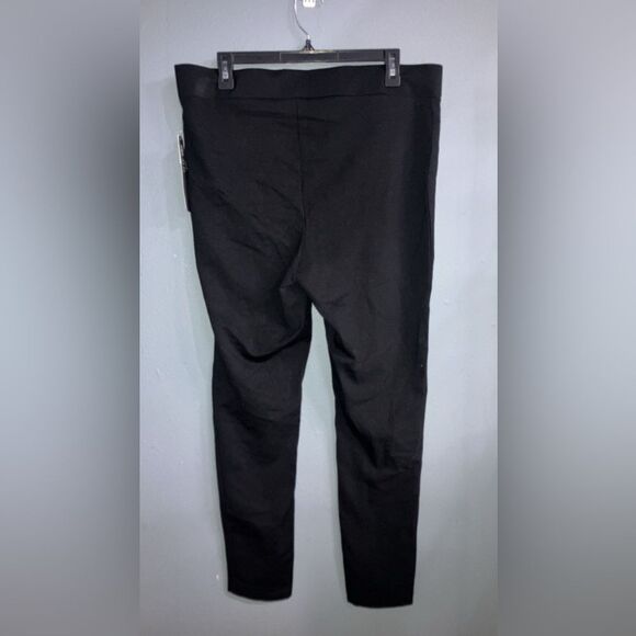 Daisy Fuentes Black Women's Pull on Dress Pants with Zipper Details 2X NEW #737 - Picture 3 of 3